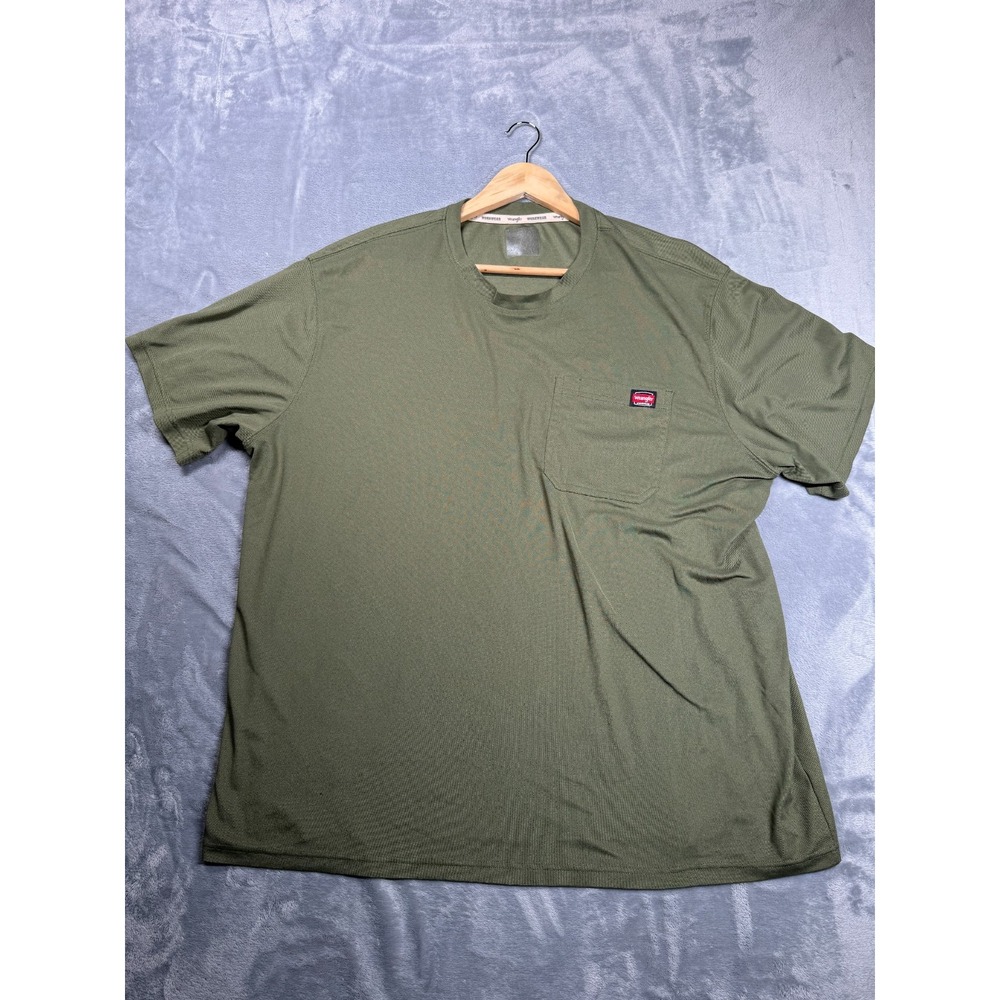 Wrangler Workwear Mens 2XL Olive Green Short Sleeve Pocket T Shirt 65042